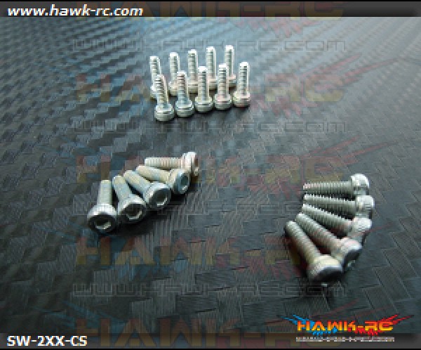 Hawk Chrome 12.9 Class M2*10 Hex Screws (20pc)